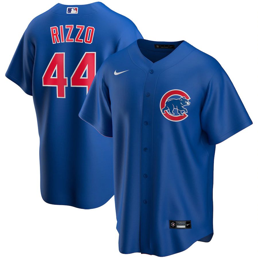 Mens Chicago Cubs 44 Anthony Rizzo Nike Royal Alternate Replica Player Name MLB Jerseys